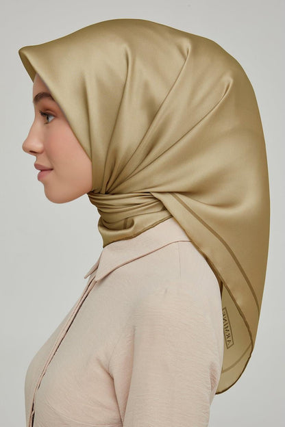 Armine İpek Eşarp 2022 Kış 8668-10 Gold Twill