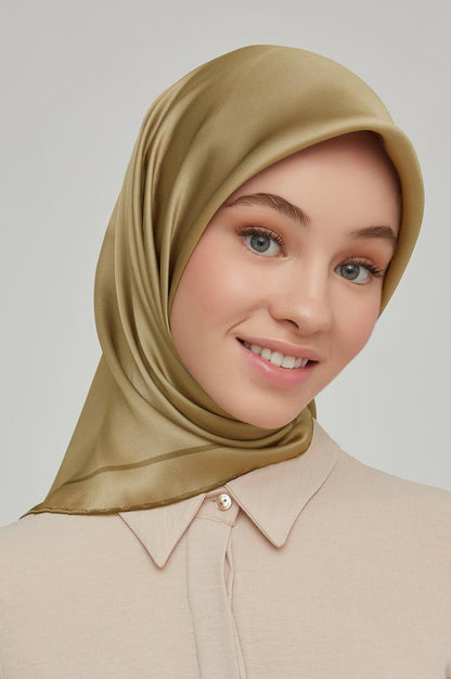 Armine İpek Eşarp 2022 Kış 8668-10 Gold Twill