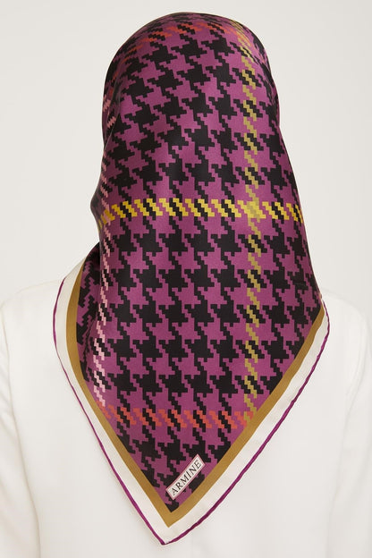 Armine İpek Eşarp 2024 Kış - 9000-55 Mürdüm Twill