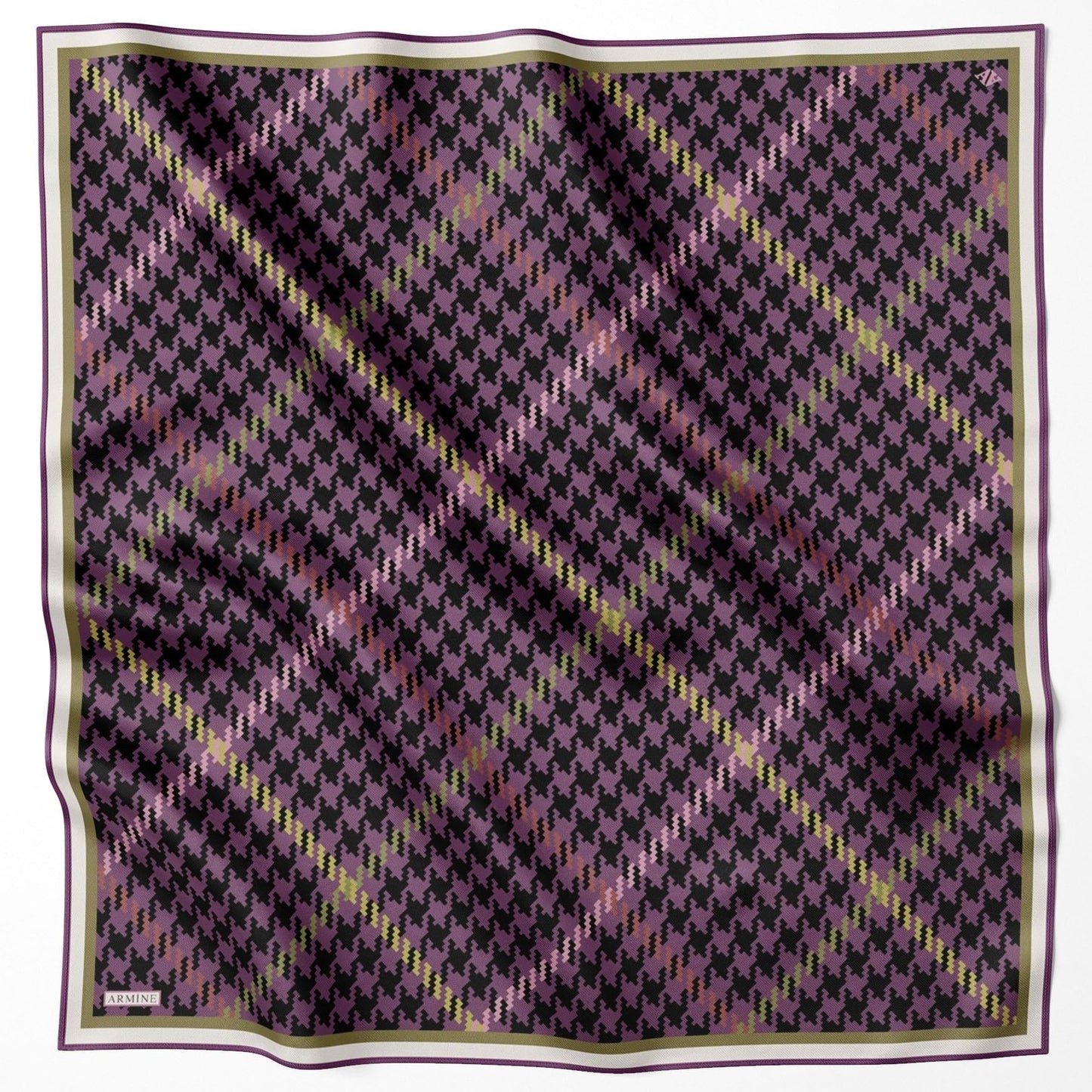 Armine İpek Eşarp 2024 Kış - 9000-55 Mürdüm Twill