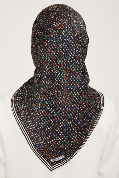 Armine İpek Eşarp Nostalji - 9013-09 Siyah Twill