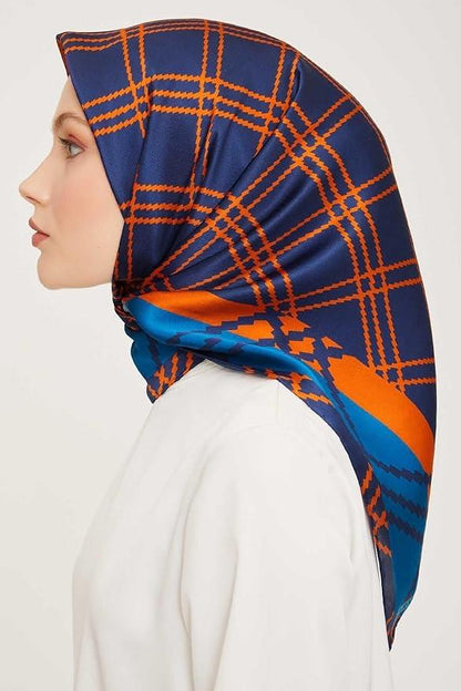 Armine İpek Eşarp 2024 Kış - 9040-06 Turuncu Twill