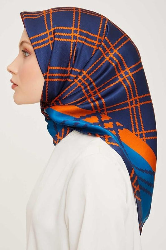 Armine İpek Eşarp 2024 Kış - 9040-06 Turuncu Twill