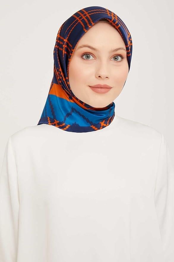 Armine İpek Eşarp 2024 Kış - 9040-06 Turuncu Twill