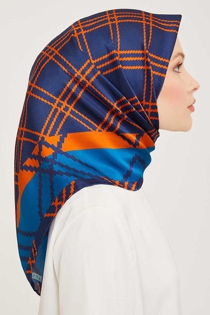 Armine İpek Eşarp 2024 Kış - 9040-06 Turuncu Twill