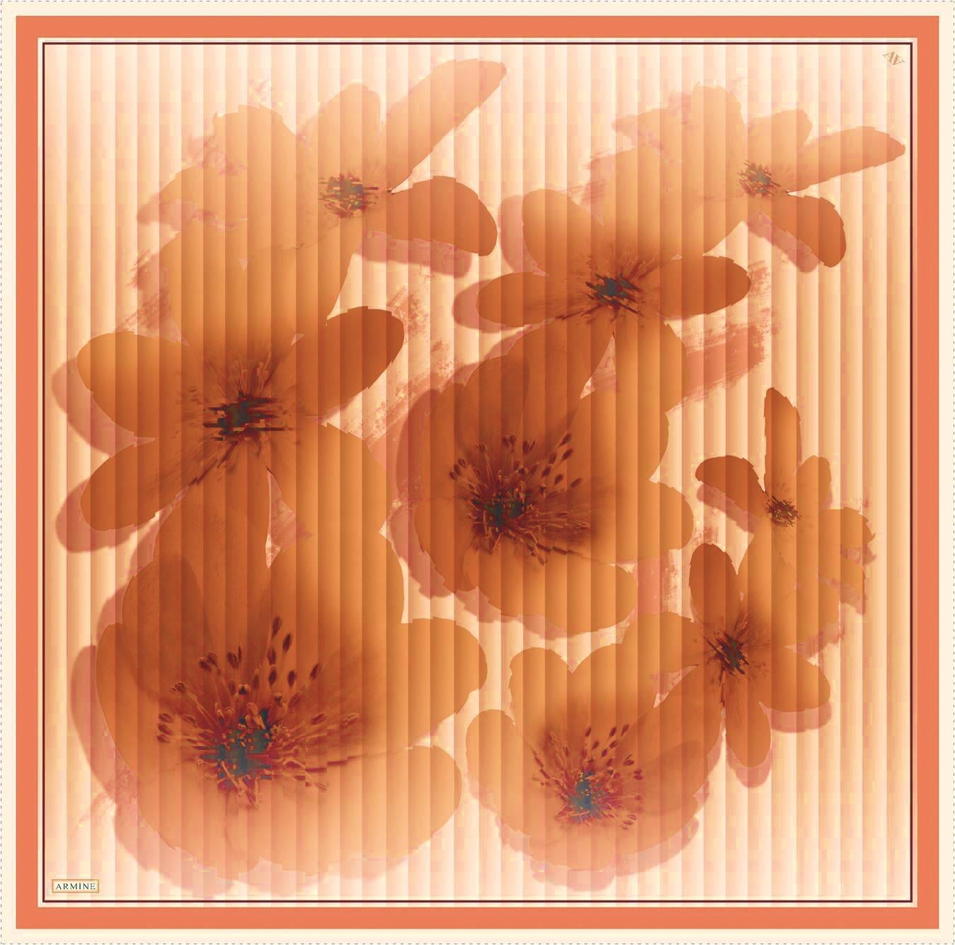 Armine İpek Eşarp Nostalji - 9100-31 Turuncu Twill