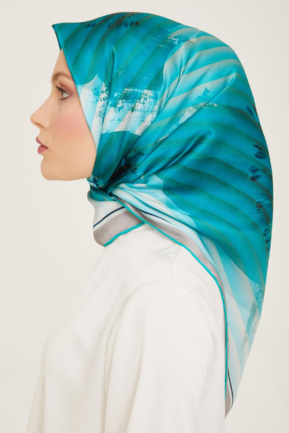 Armine İpek Eşarp 2024 Yaz - 9100-34 Mint Twill