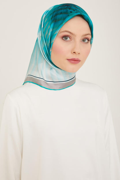 Armine İpek Eşarp 2024 Yaz - 9100-34 Mint Twill