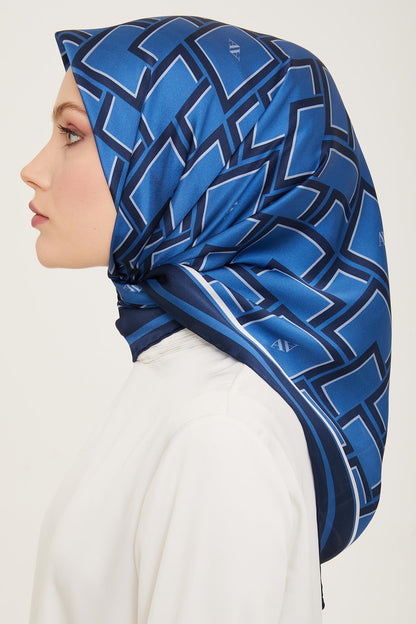 Armine İpek Eşarp 2024 Yaz - 9132-33 Saks Sura