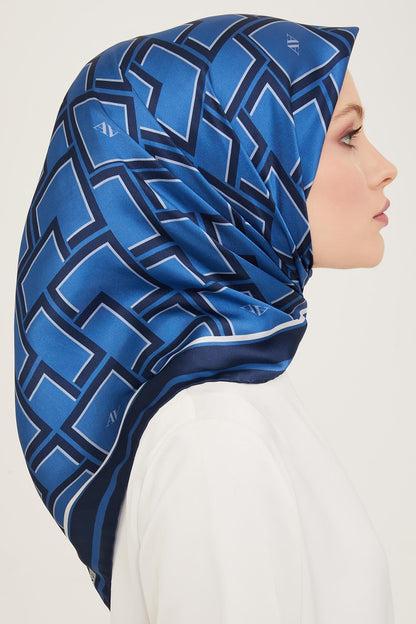 Armine İpek Eşarp 2024 Yaz - 9132-33 Saks Sura