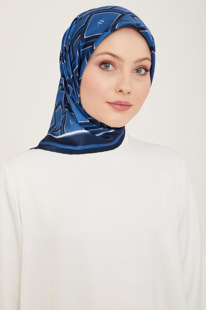 Armine İpek Eşarp 2024 Yaz - 9132-33 Saks Sura