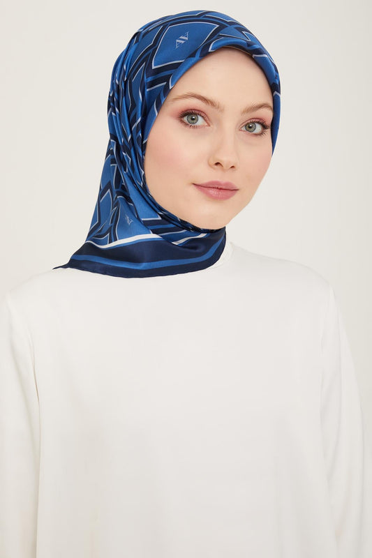 Armine İpek Eşarp 2024 Yaz - 9132-33 Saks Sura