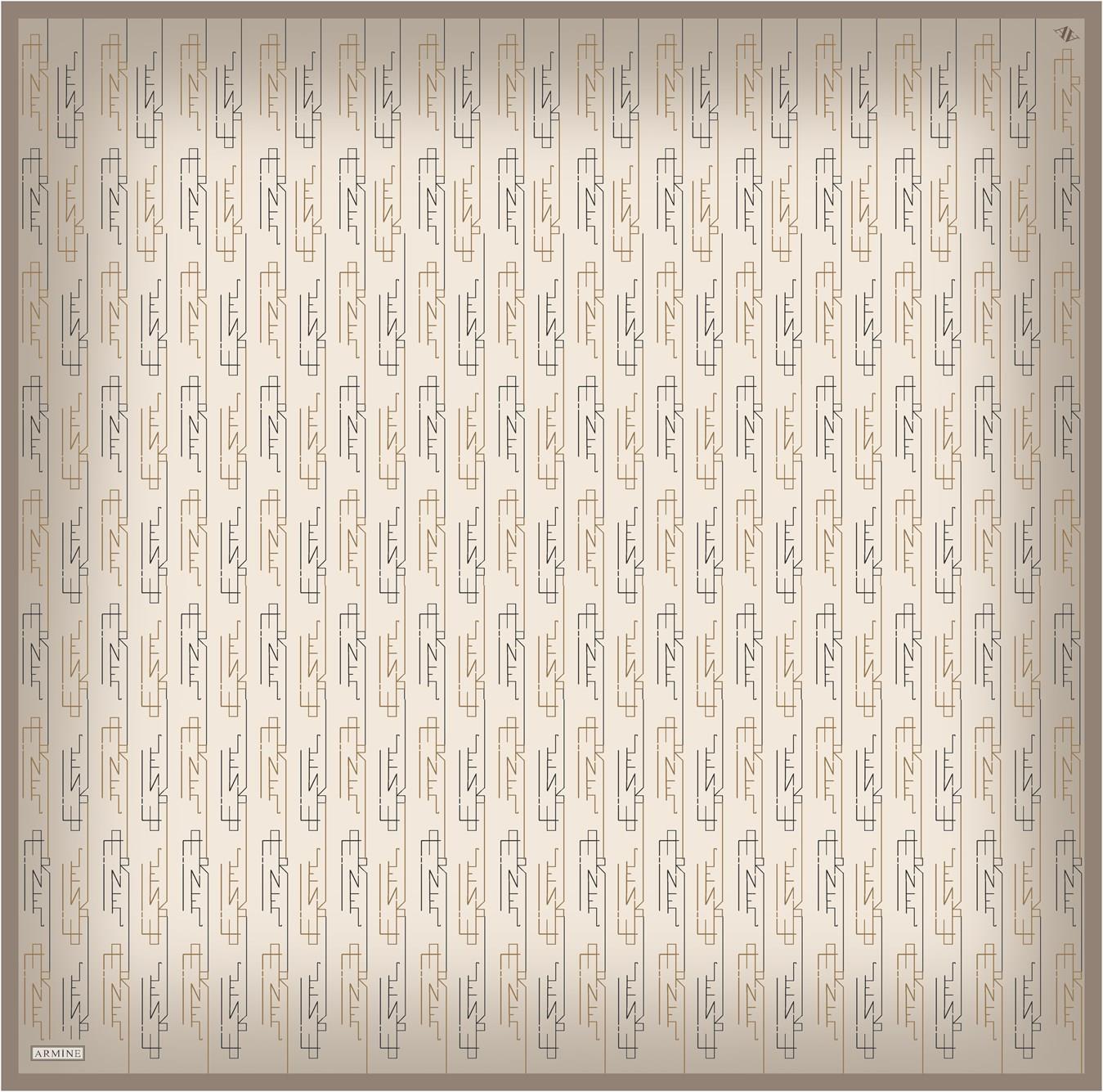 Armine İpek Eşarp 2024 Yaz - 9142-52 Sütlü Kahve Twill