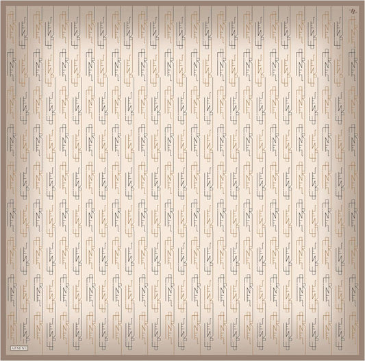 Armine İpek Eşarp 2024 Yaz - 9142-52 Sütlü Kahve Twill