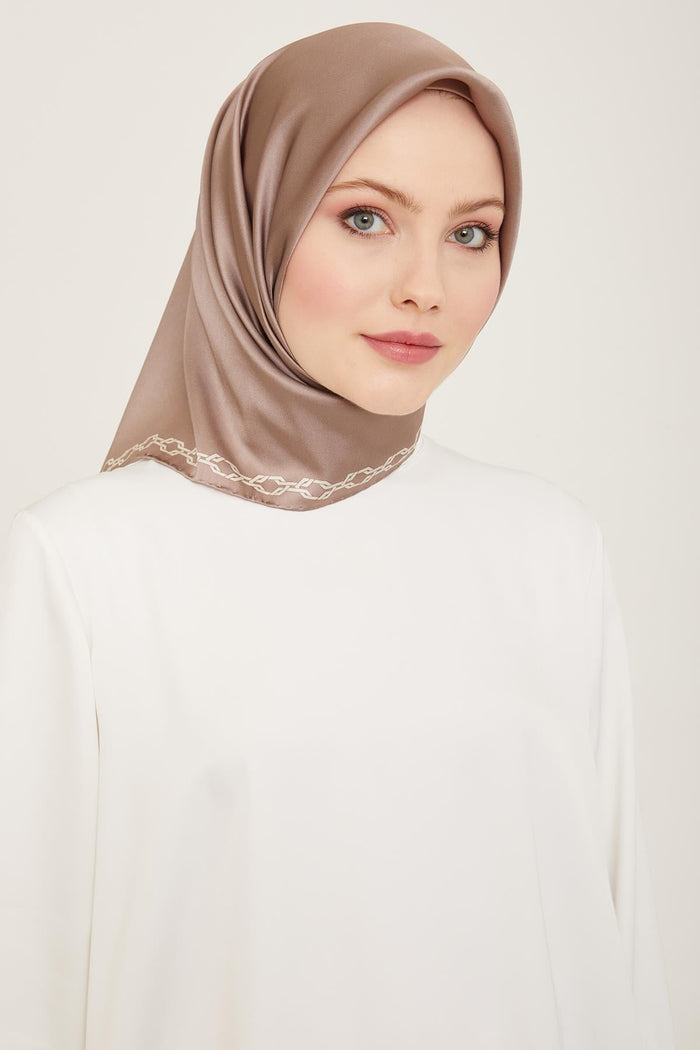 Armine İpek Eşarp 2024 Yaz - 9154-32 Taş Twill
