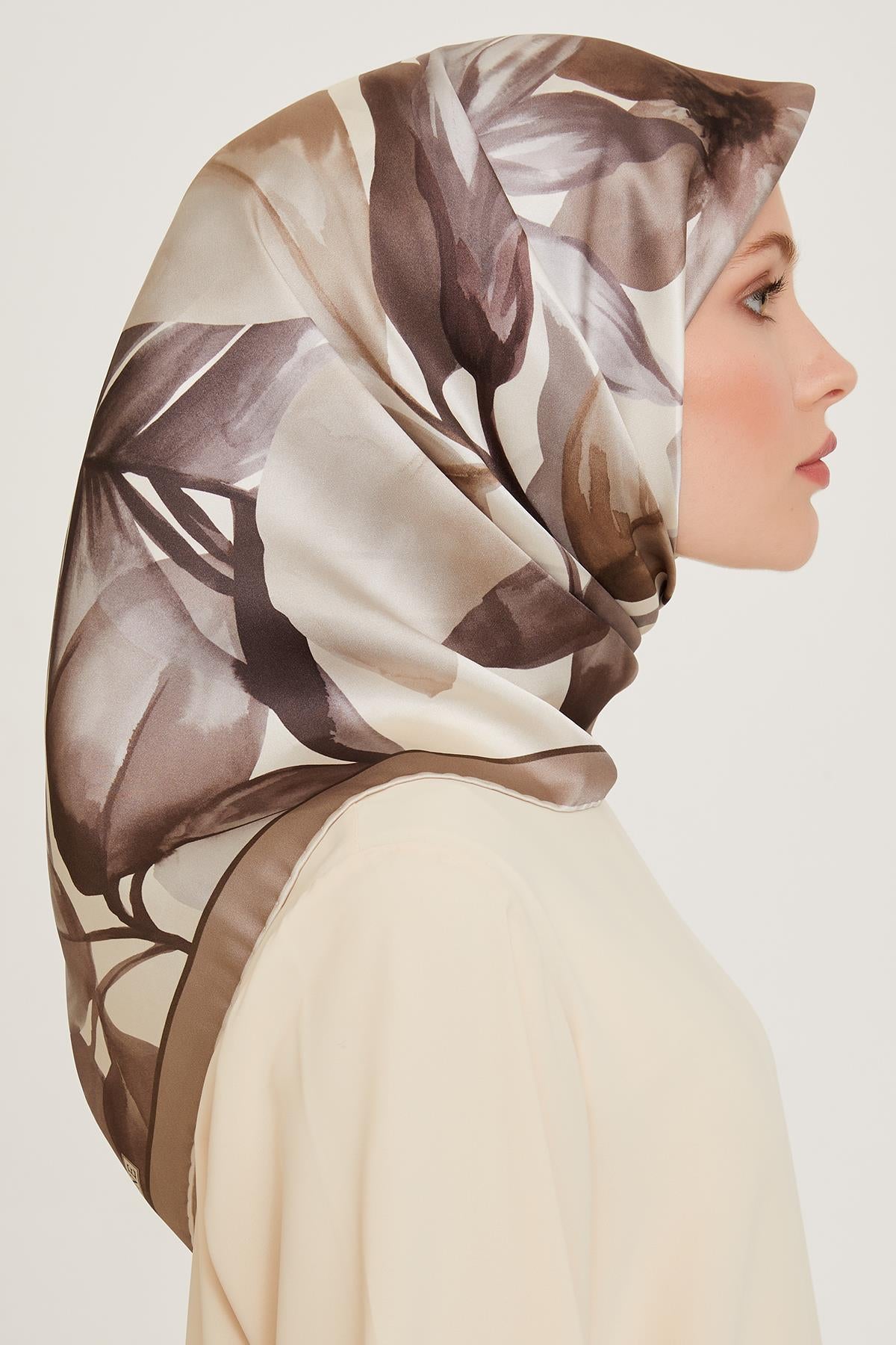 Armine İpek Eşarp 2025 Kış - 9205-33 Ekru Twill