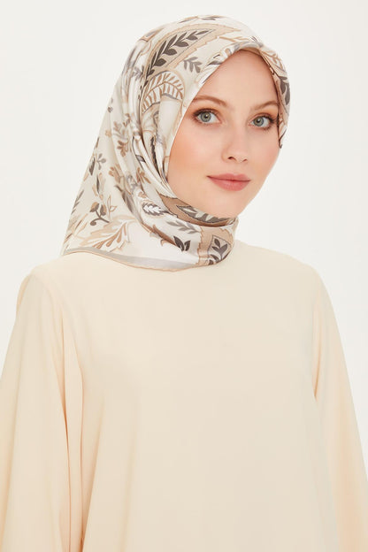 Armine İpek Eşarp 2025 Kış - 9227-85 Bej Twill