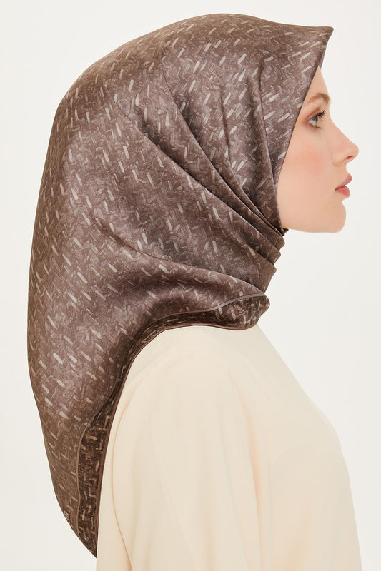 Armine İpek Eşarp 2025 Kış - 9230-86 Koyu Gri Twill