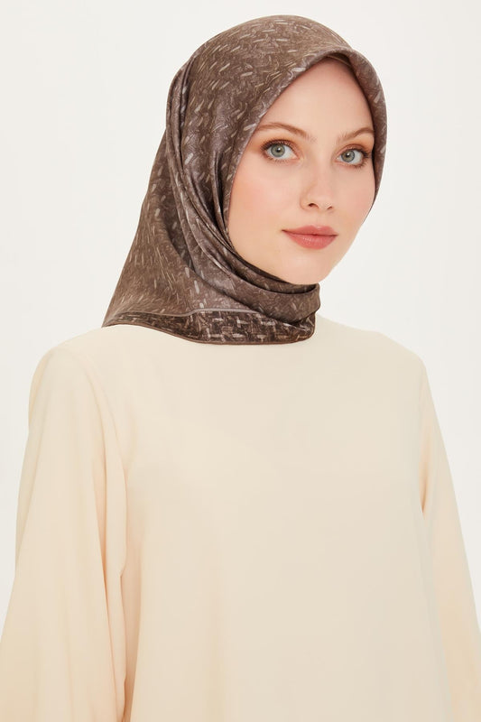 Armine İpek Eşarp 2025 Kış - 9230-86 Koyu Gri Twill
