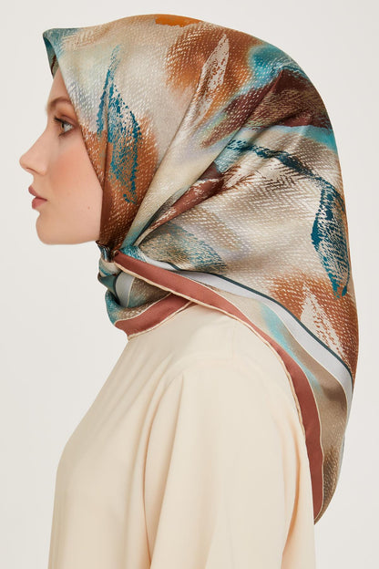 Armine İpek Eşarp 2025 Kış - 9240-34 Bebe Mavisi Twill