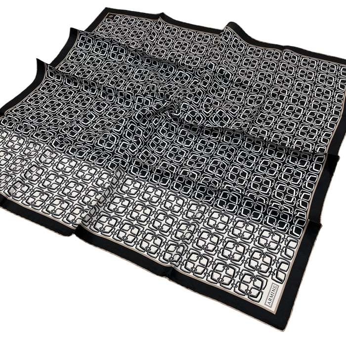 Armine İpek Eşarp 2025 Kış - 9248-50 Siyah Twill