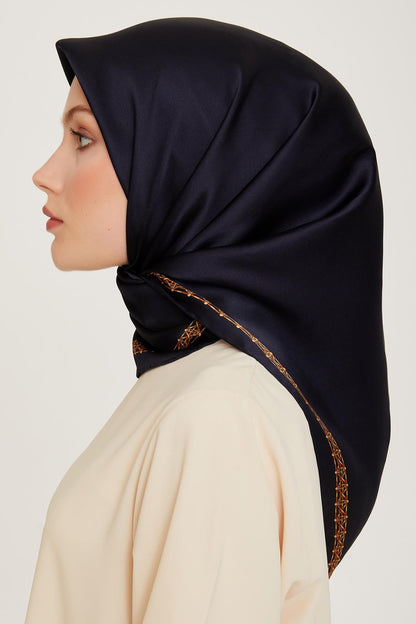 Armine İpek Eşarp 2025 Kış - 9260-09 Lacivert Twill