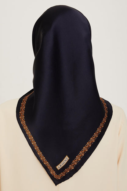 Armine İpek Eşarp 2025 Kış - 9260-09 Lacivert Sura
