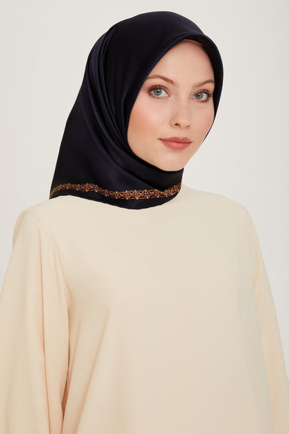 Armine İpek Eşarp 2025 Kış - 9260-09 Lacivert Twill