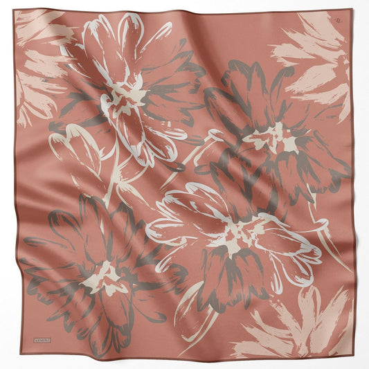 Armine İpek Eşarp 2025 Yaz - 9322-55 Taba Twill