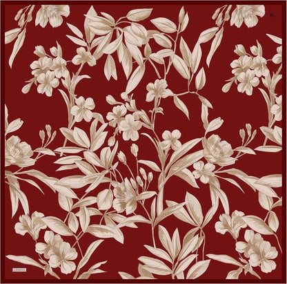 Armine İpek Eşarp 2025 Yaz - 9324-57 Bordo Twill