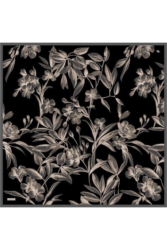 Armine İpek Eşarp 2025 Yaz - 9324-85 Siyah Vizon Twill