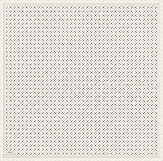 Armine İpek Eşarp 2025 Yaz - 9345-87 Krem Siyah Twill