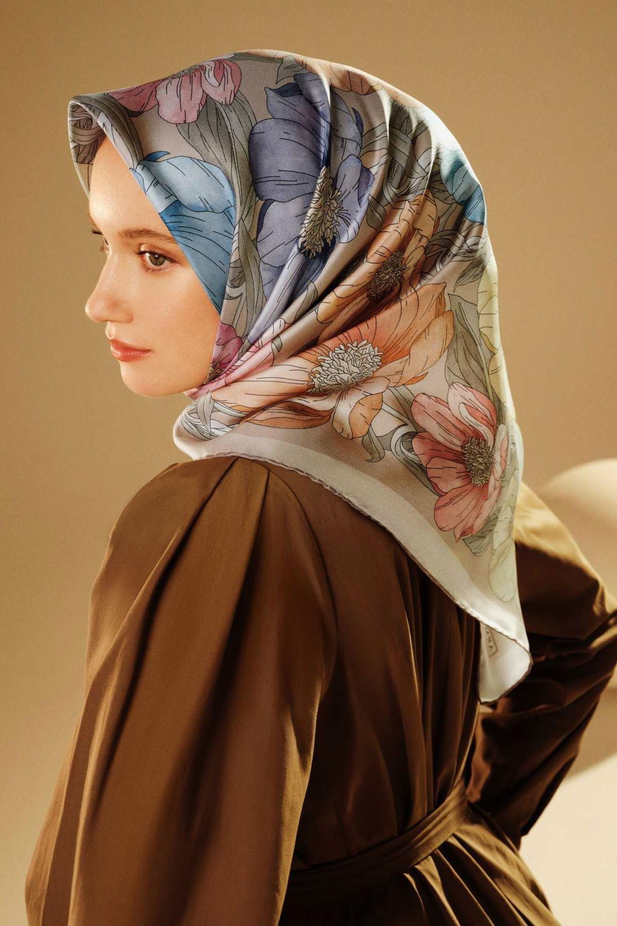 Armine İpek Eşarp 2026 Kış - 9403-07 Taş Twill