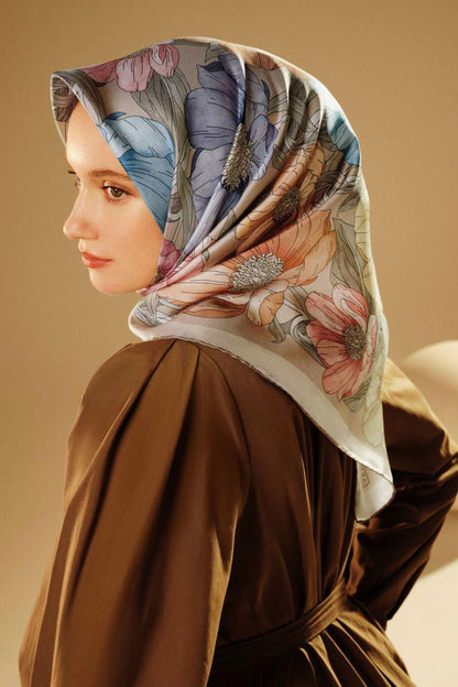 Armine İpek Eşarp 2026 Kış - 9403-07 Taş Twill