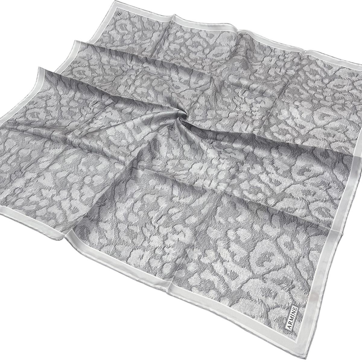 Armine İpek Eşarp 2026 Kış - 9408-86 Gümüş Twill