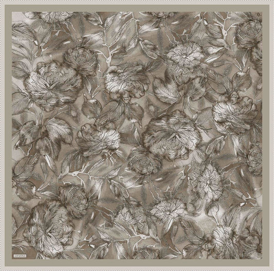 Armine İpek Eşarp 2026 Kış - 9409-83 Vizon Taş Sura