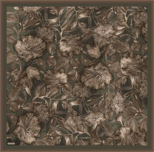 Armine İpek Eşarp 2026 Kış - 9409-84 Haki Sura