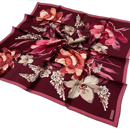Armine İpek Eşarp 2026 Kış - 9414-02 Bordo Vizon Sura
