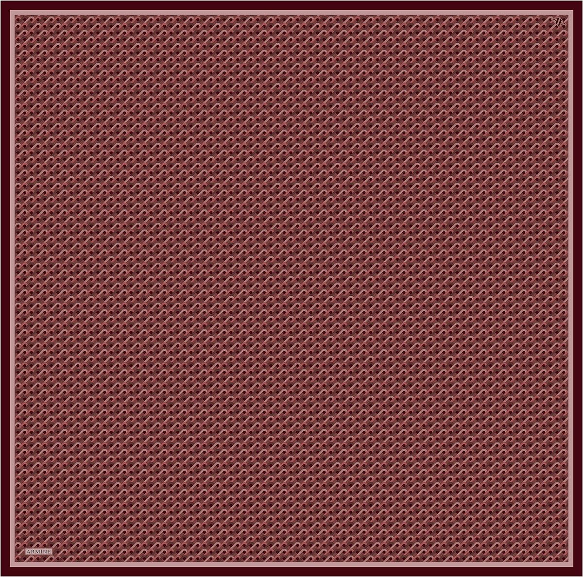Armine İpek Eşarp 2026 Kış - 9417-35 Bordo Kırmızı Twill