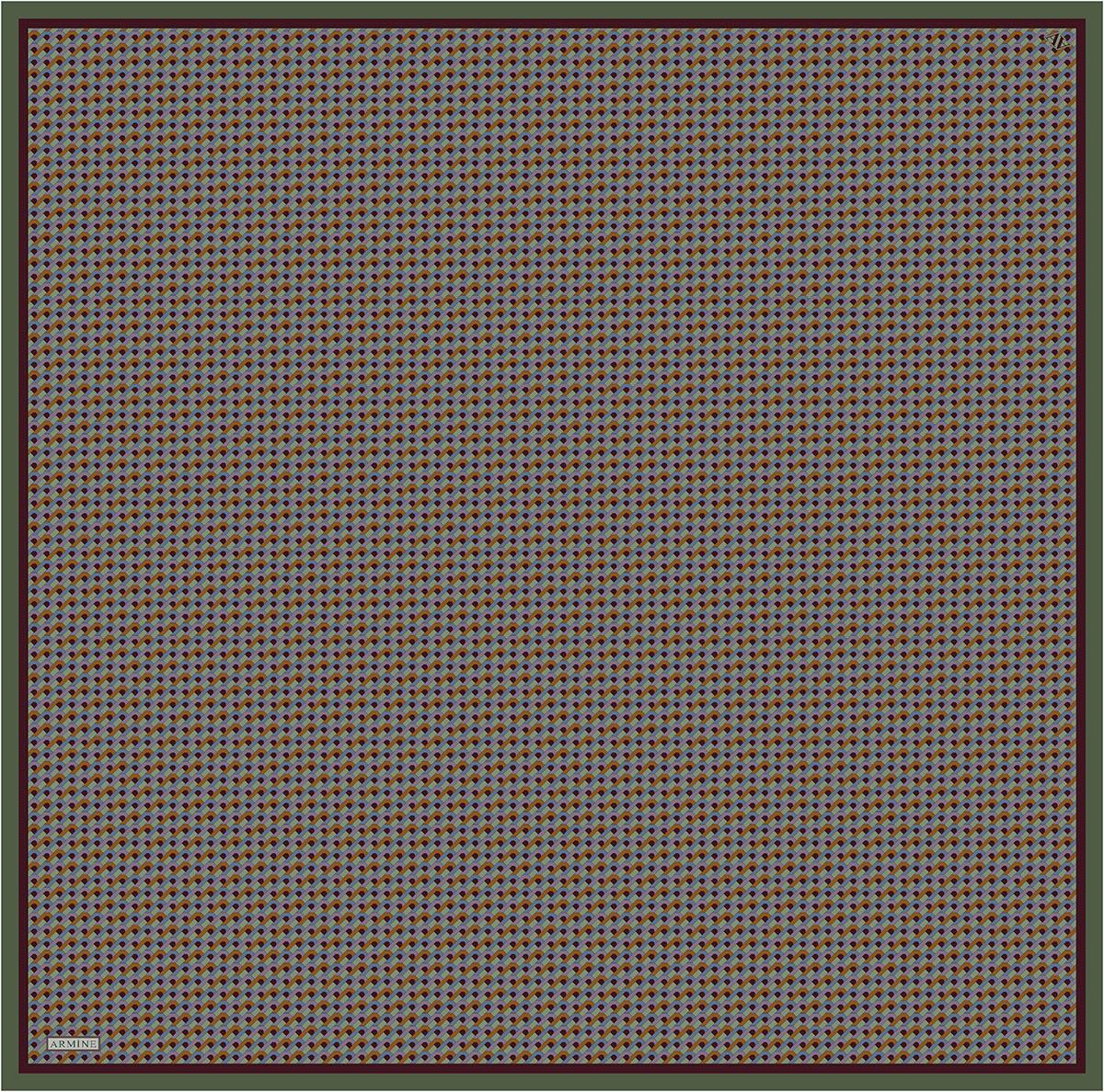 Armine İpek Eşarp 2026 Kış - 9417-52 Bordo Kiremit Yeşil Twill