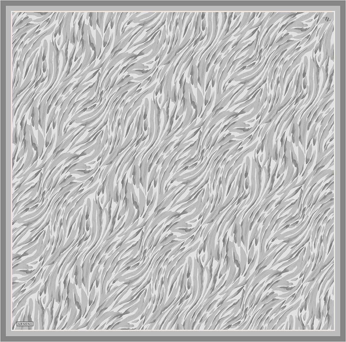 Armine İpek Eşarp 2026 Kış - 9435-41 Açık Gümüş Twill