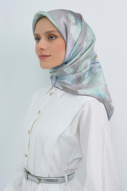 Armine İpek Eşarp 2026 Yaz - 9505-31 Gri Twill