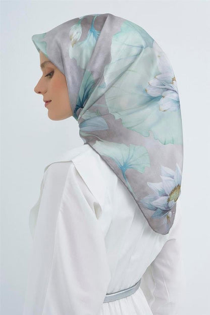 Armine İpek Eşarp 2026 Yaz - 9505-31 Gri Twill