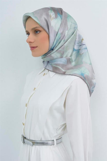 Armine İpek Eşarp 2026 Yaz - 9505-31 Gümüş Sura