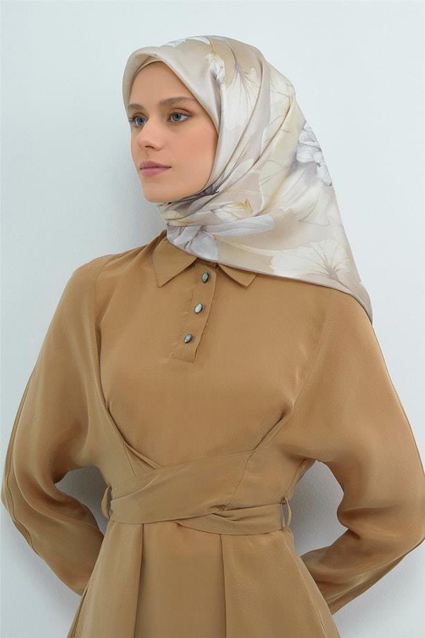 Armine İpek Eşarp 2026 Yaz - 9505-84 Taş Twill
