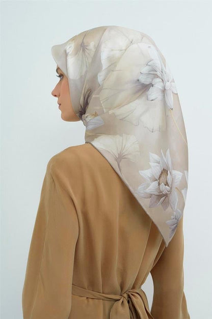 Armine İpek Eşarp 2026 Yaz - 9505-84 Taş Gri Sura