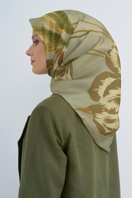 Armine İpek Eşarp 2026 Yaz - 9506-08 Açık Yeşil Sura