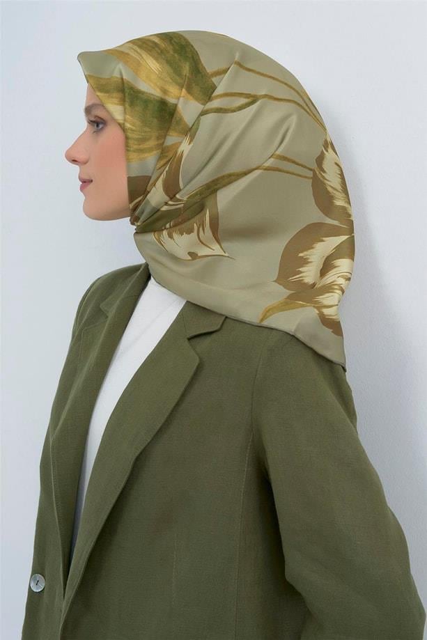 Armine İpek Eşarp 2026 Yaz - 9506-08 Açık Yeşil Sura