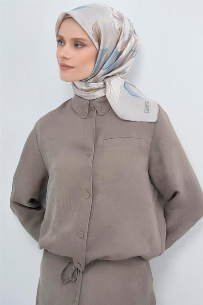 Armine İpek Eşarp 2026 Yaz - 9509-05 Taş Vizon Sura