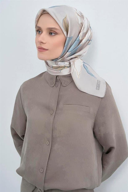 Armine İpek Eşarp 2026 Yaz - 9509-05 Taş Vizon Sura